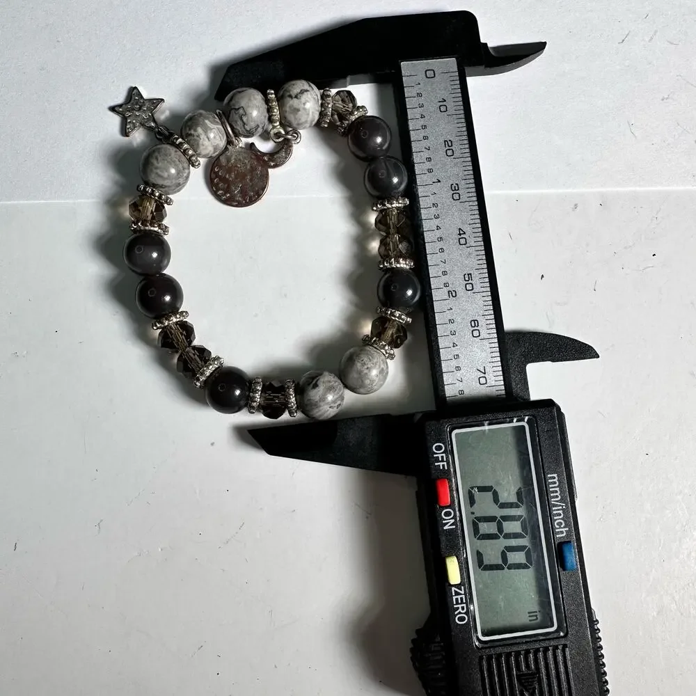 Beaded sun moon star bracelet